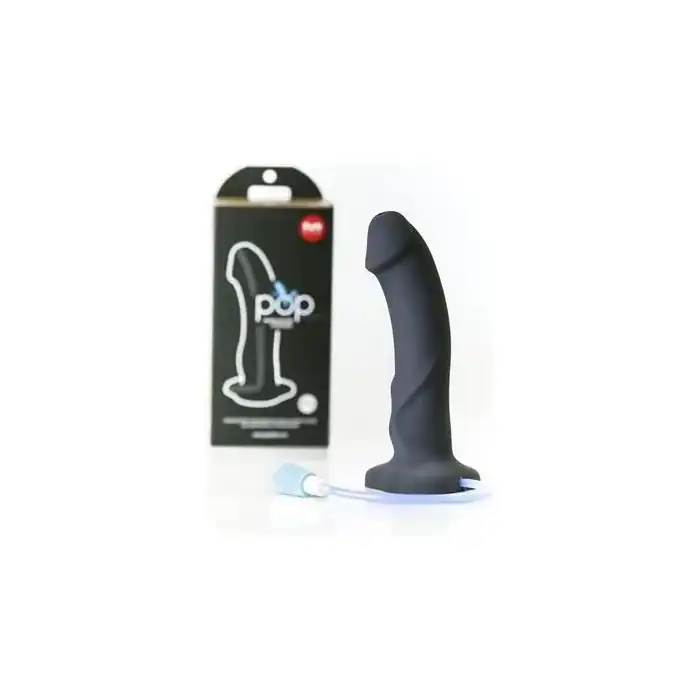 Серый фаллоимитатор с функцией семяизвержения Pop Dildo - 17,9 см. Фотография 3.