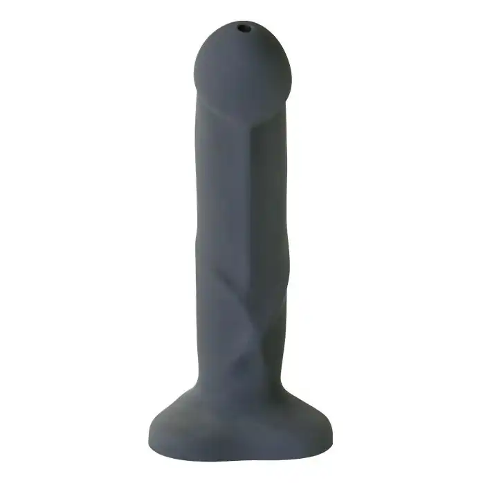Серый фаллоимитатор с функцией семяизвержения Pop Dildo - 17,9 см