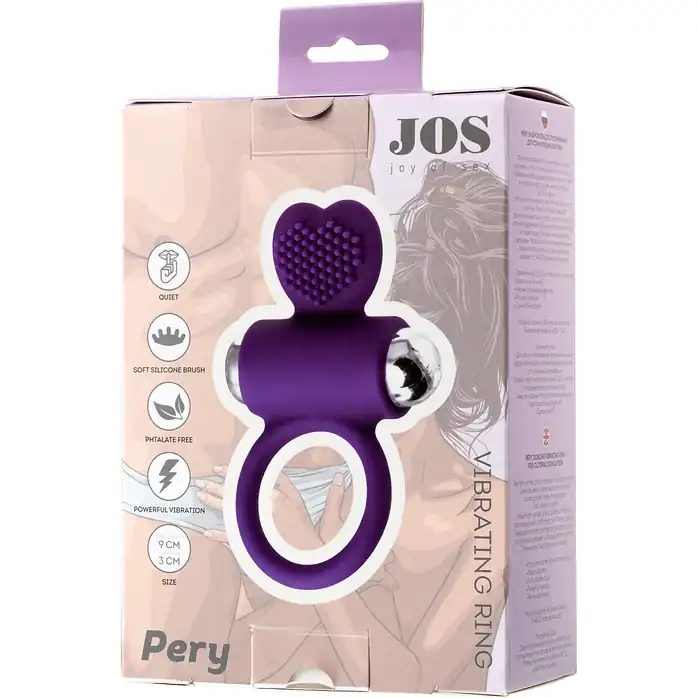 Фиолетовое виброкольцо с ресничками JOS PERY. Фотография 8.
