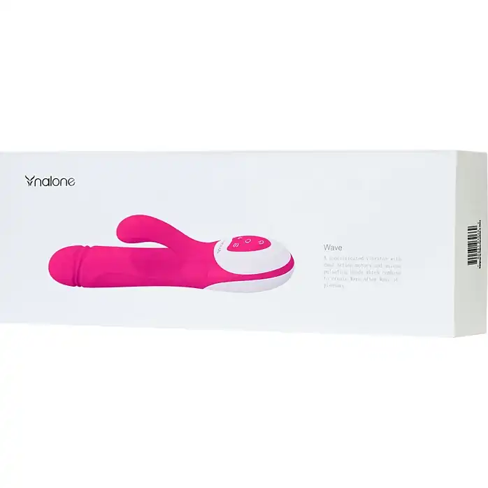 Розовый вибратор Nalone Wave - 26 см. Фотография 3.