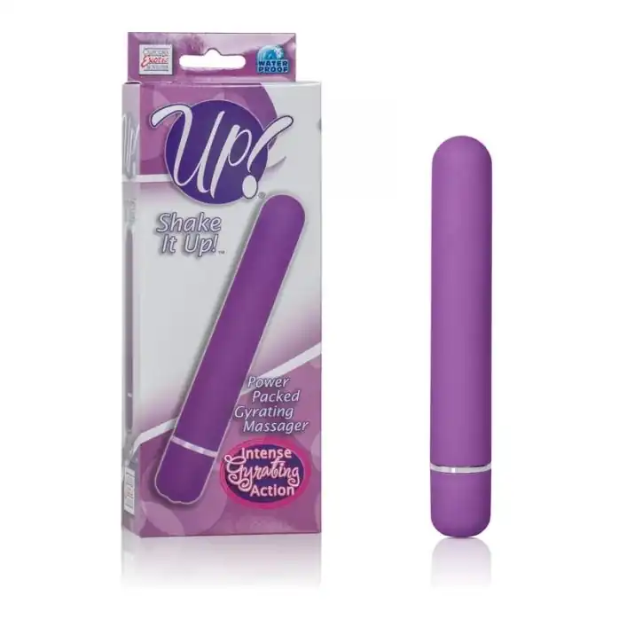 Фиолетовый вибратор Shake it Up! Power Packed Gyrating Massager - 17,7 см - Up!