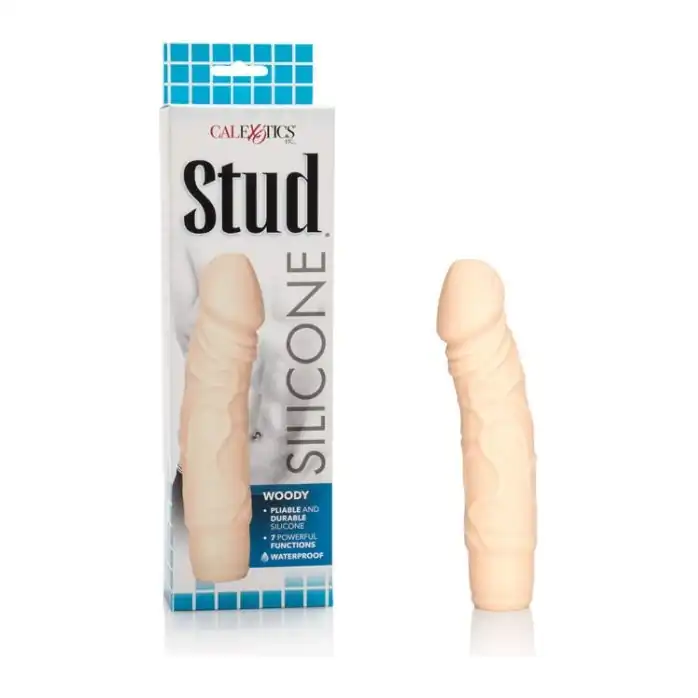 Телесный вибратор-реалистик Silicone Stud Woody - 16,5 см - Studs