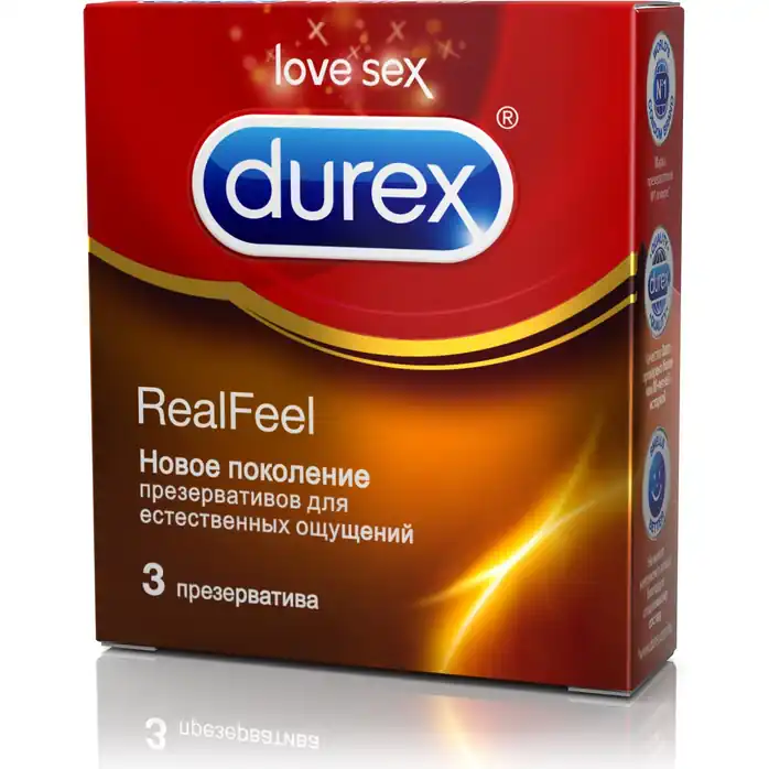 Презервативы Durex RealFeel для естественных ощущений - 3 шт