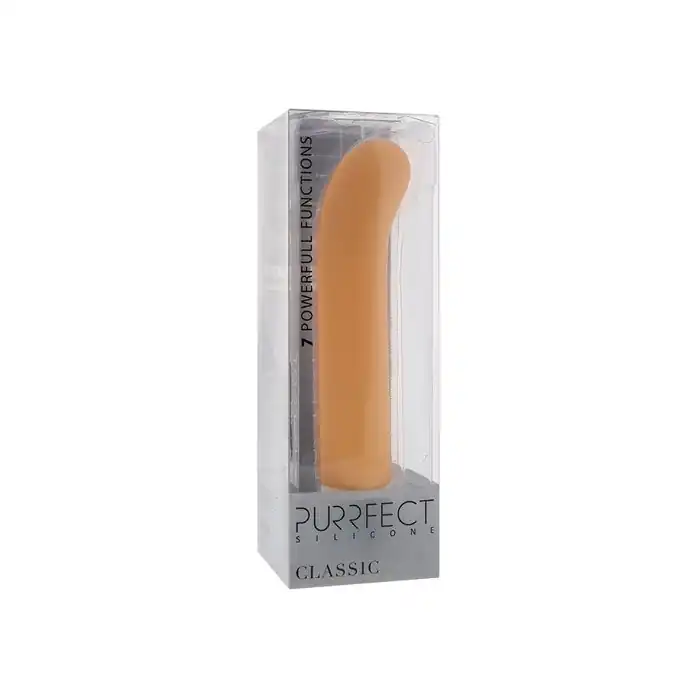 Телесный вибратор PURRFECT SILICONE CLASSIC G-SPOT - 17,5 см - Purrfect Silicone. Фотография 2.