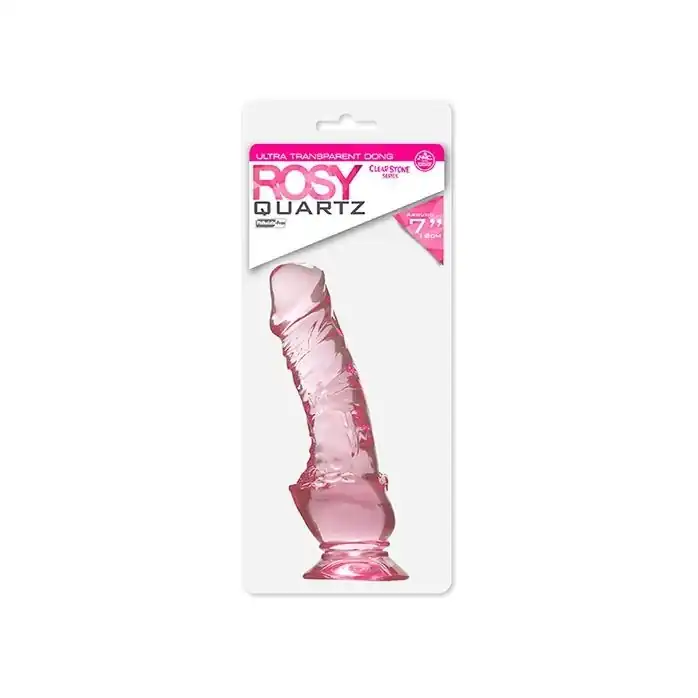 Розовый фаллоимитатор QUARTZ ROSY 7INCH PVC DONG - 18 см - Quartz. Фотография 2.