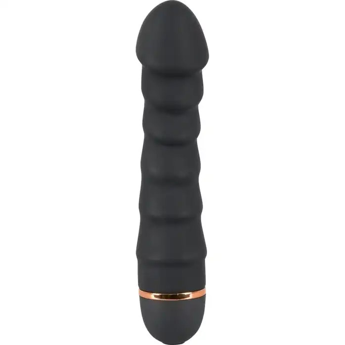 Чёрный вибратор с ребрами Bendy Ripple - 16,5 см - You2Toys. Фотография 2.