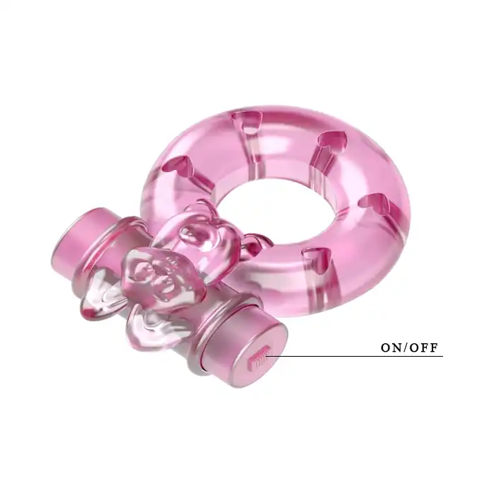 Розовое эрекционное кольцо с вибрацией Ring. Фотография 7.