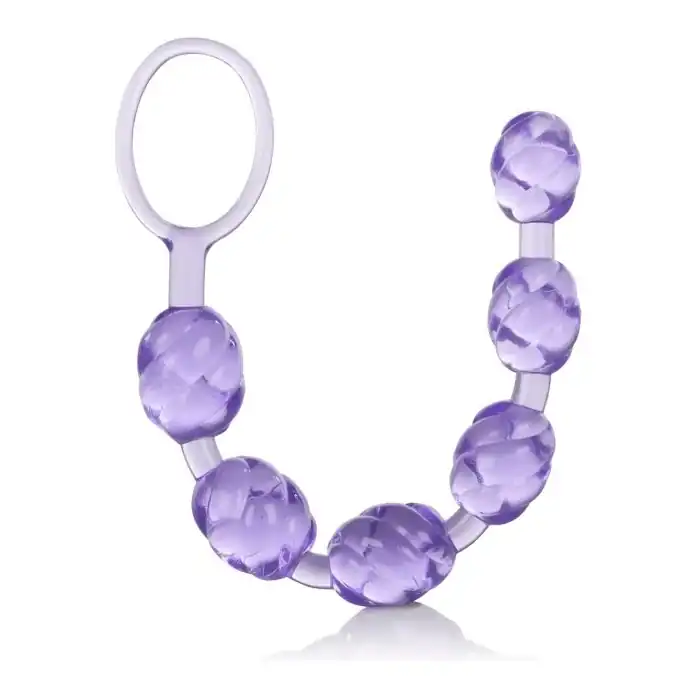 Фиолетовая анальная цепочка Swirl Pleasure Beads - 20 см - Beads