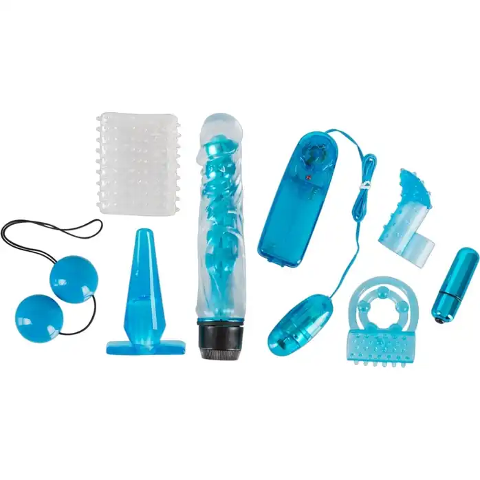 Голубой вибронабор из 8 предметов Blue Appetizer - You2Toys