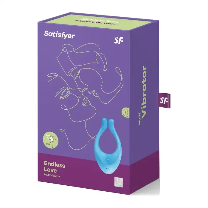 Голубой многофункциональный стимулятор для пар Satisfyer Endless Love. Фотография 6.