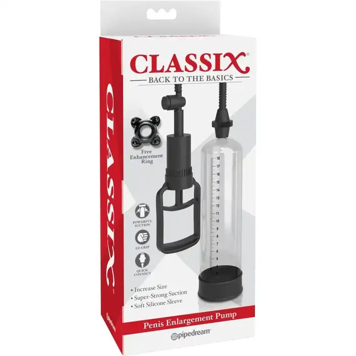 Прозрачная портативная вакумная помпа Penis Enlargement Pump - Classix. Фотография 2.