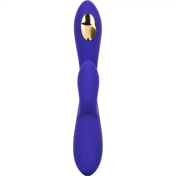 Фиолетовый вибратор с функцией электростимуляции Intimate E-Stimulator Dual Wand - 21,5 см - Impulse. Фотография 3.