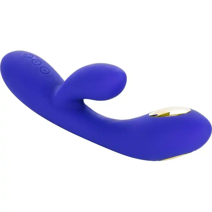 Фиолетовый вибратор с функцией электростимуляции Intimate E-Stimulator Dual Wand - 21,5 см - Impulse. Фотография 4.
