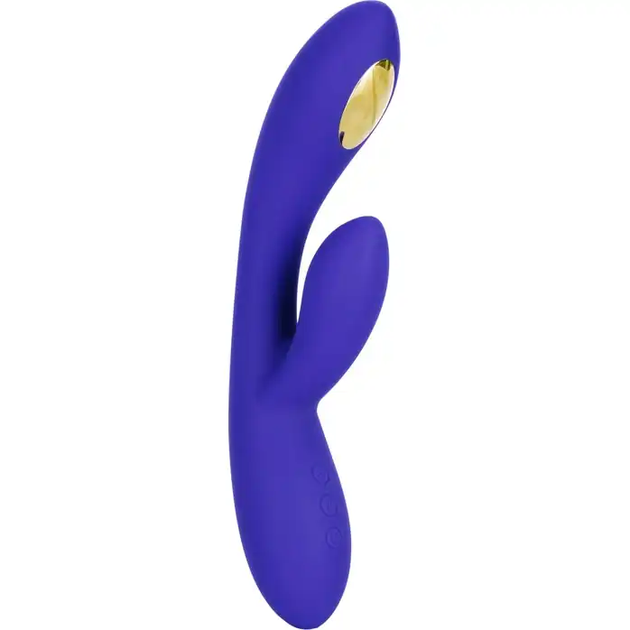 Фиолетовый вибратор с функцией электростимуляции Intimate E-Stimulator Dual Wand - 21,5 см - Impulse