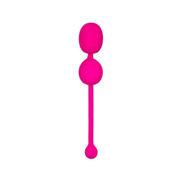 Розовые вагинальные шарики с вибрацией Rechargeable Dual Kegel
