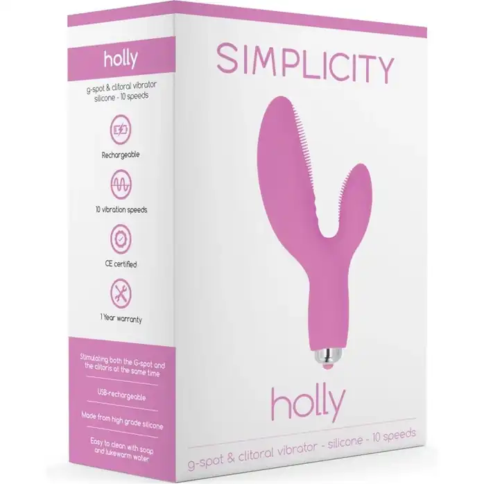 Розовый G-стимулятор Holy с 10 режимами вибрации - 14,1 см - Simplicity. Фотография 3.
