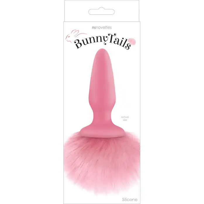 Розовая анальная пробка с коротким розовым хвостиком Bunny Tails - Bunny Tails. Фотография 2.