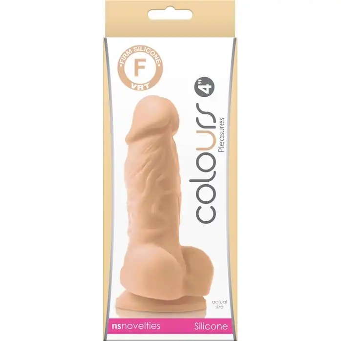 Телесный фаллоимитатор на присоске Pleasures 4 - 14,2 см - Colours. Фотография 2.