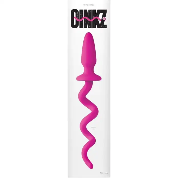 Розовая анальная пробка с хвостом-спиралью Oinkz - Oinkz!. Фотография 2.