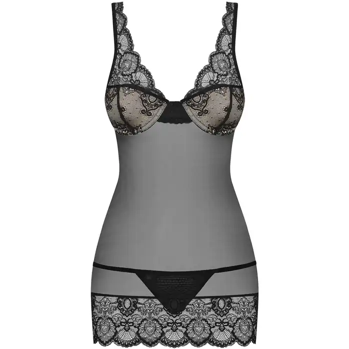 Полупрозрачная сорочка с лифом на косточках - Sexy. Фотография 3.