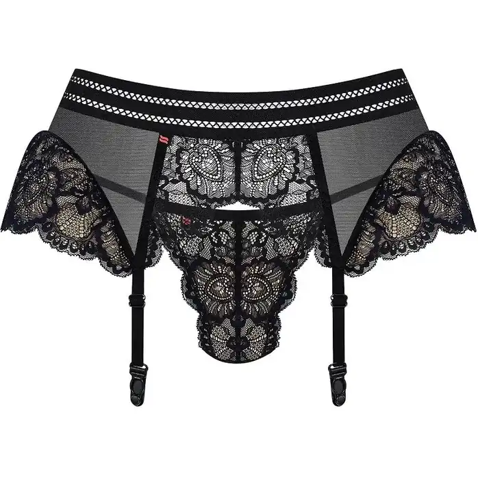 Изысканный кружевной пояс для чулок на крючках - Sexy. Фотография 3.