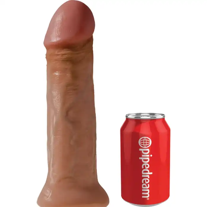 Кофейный фаллоимитатор на присоске 11 Cock - 28 см. - King Cock. Фотография 2.
