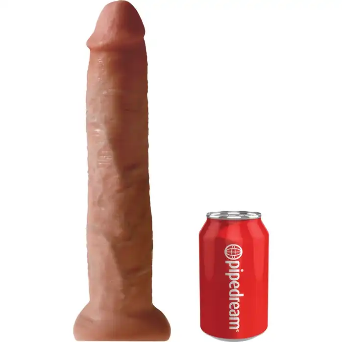 Кофейный фаллоимитатор-гигант на присоске 13 Cock - 33 см - King Cock. Фотография 2.