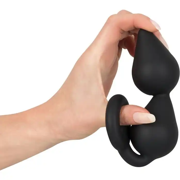 Чёрный анальный стимулятор с кольцом - 20 см - You2Toys. Фотография 4.