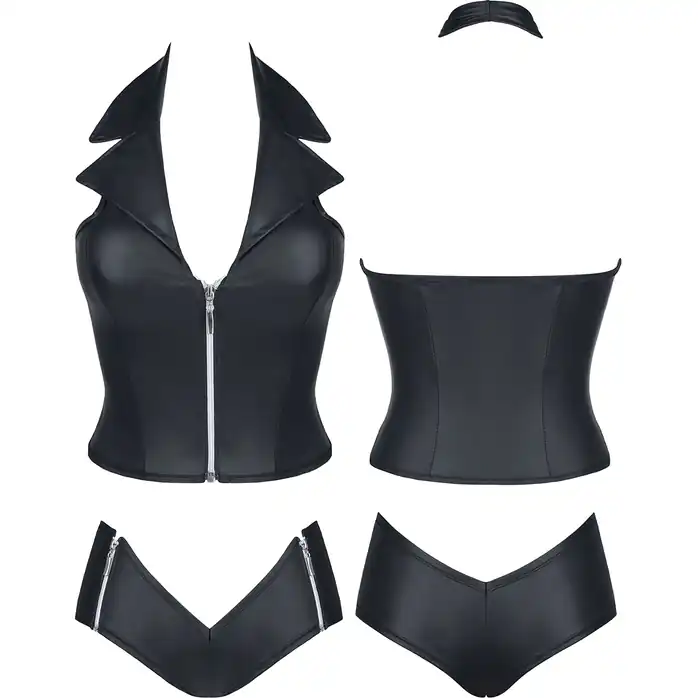 Сексуальный комплект Eva: топ на замке и шортики - Hard Candy collection. Фотография 5.