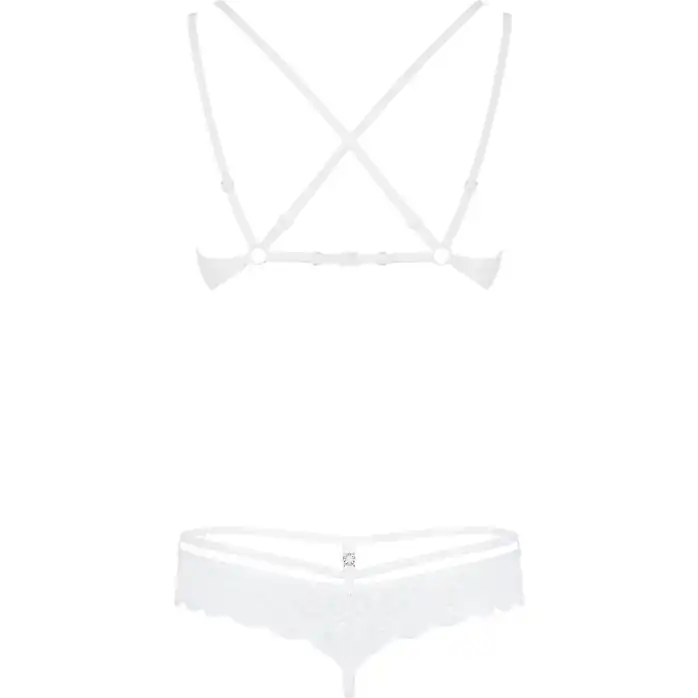 Секси-комплект из нежного цветочного кружева с тоненькими бретелями - Sexy. Фотография 10.