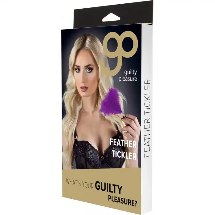 Фиолетовая метелка-пуховка с круглым наконечником FEATHER TICKLER - 24 см - Guilty Pleasure. Фотография 2.