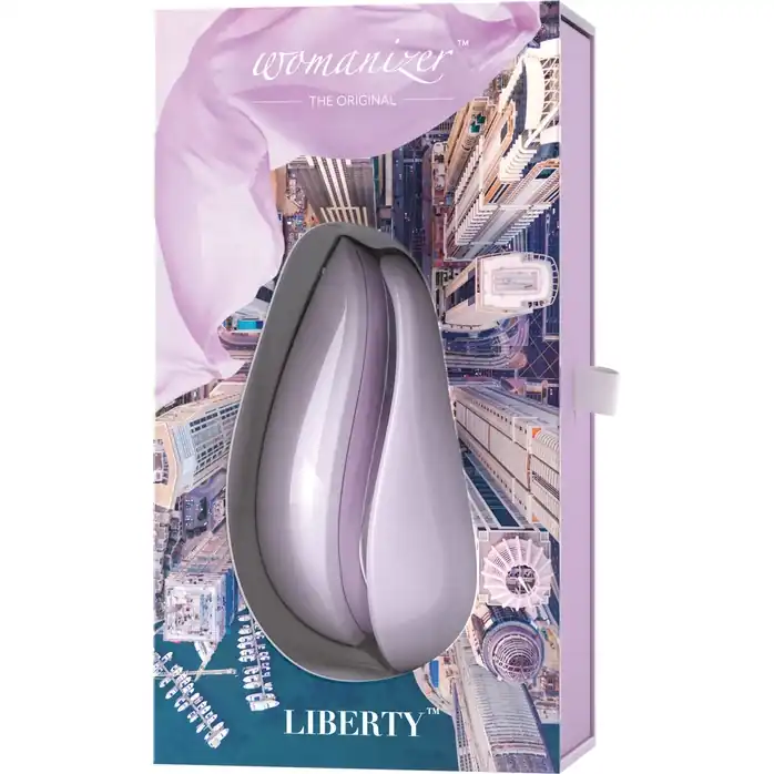 Сиреневый бесконтактный клиторальный стимулятор Womanizer Liberty. Фотография 7.
