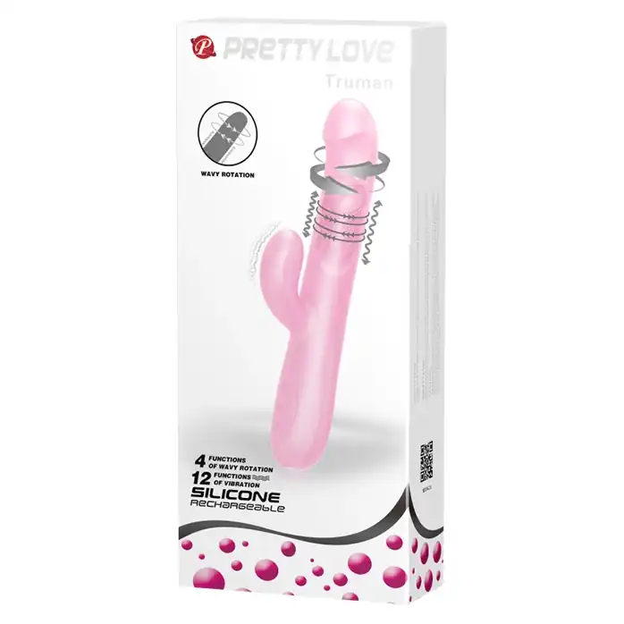 Розовый вибратор-ротатор Truman - 23,8 см - Pretty Love. Фотография 7.