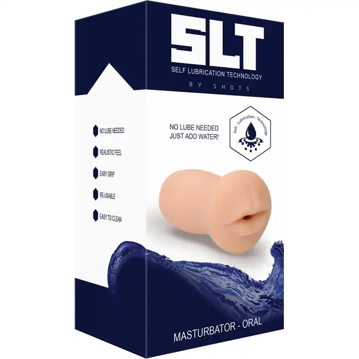 Телесный мастурбатор-ротик с эффектом смазки Oral - SLT. Фотография 4.