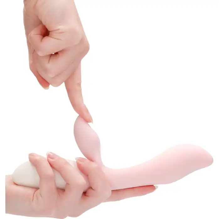 Розовый G-spot вибратор Sunset со стимулятором клитора - 20 см - Loveline. Фотография 4.