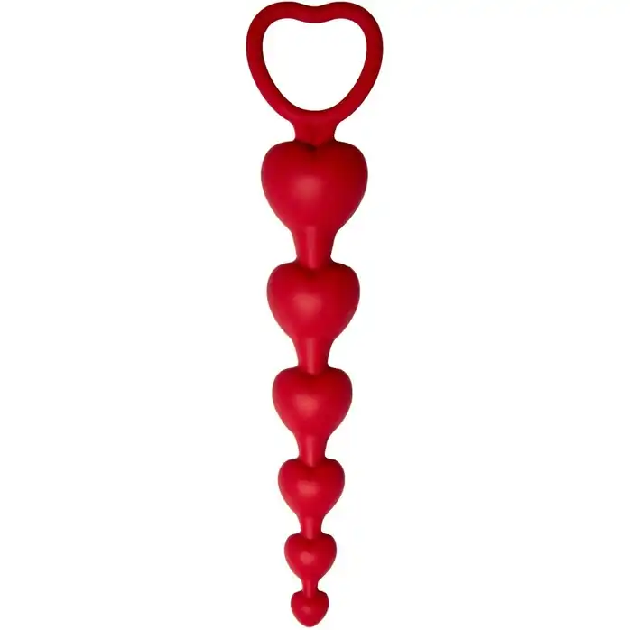 Бордовая анальная цепочка Love Beam - 19 см - Core collection