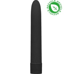 Черный экологичный вибромассажер Natural Pleasure 7 17,7 см 